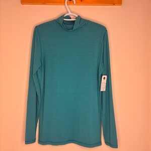 Woolrich Teal Striped Turtleneck